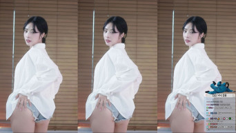 네린_25.08.24 핫팬츠 엉밑리액션